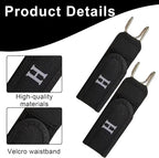 Metal Hook Elastic Belt Nylon Waistband Set Clip On &amp; Hook and Loop Closure Strap, Stretchy Invisible Waist Reducers Belt Organizer for Small Accessories or Tools (Pack of 2)